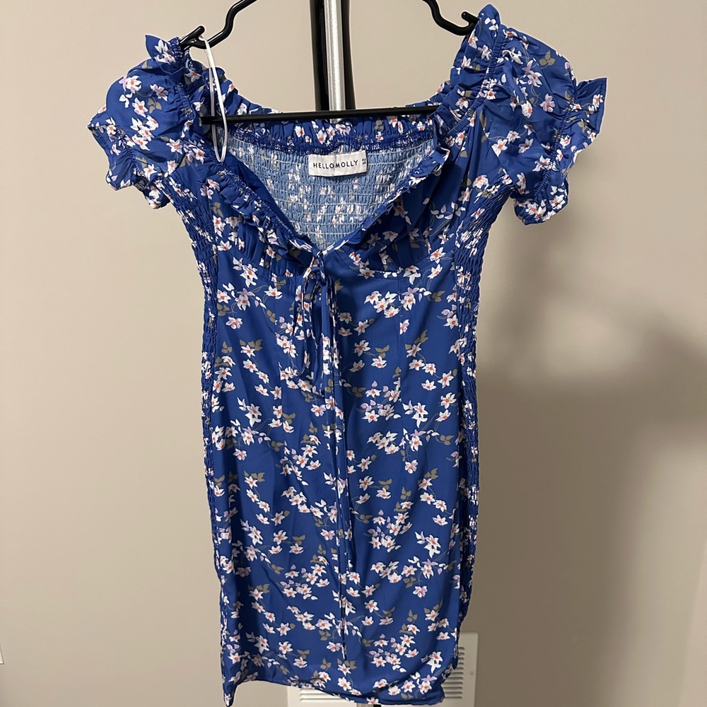 Women’s Floral Blue Dress - Hello Molly - XS